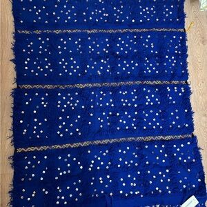 Moroccan Wedding
Blanket Tapestry Rug - Royal Blue Sequins
Handira